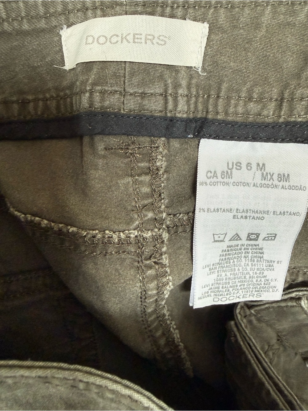 Dockers Olive Green Womens Trousers - Picture 6 of 6